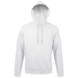 Sweat Blanc capuche unisexe
